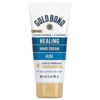 Gold Bond Hand Cream, Healing, Aloe, 3 Ounce