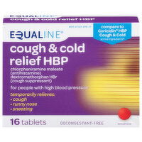 Equaline Tablets Cough & Cold Relief HBP, 16 Each