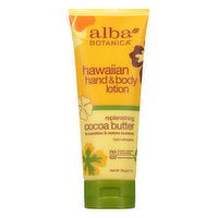 Alba Botanica Hand & Body Lotion, Hawaiian, Replenishing Cocoa Butter, 198 Gram