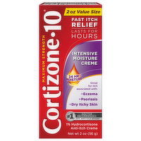 Cortizone-10 Anti-Itch Creme, Intensive Moisture Creme, Maximum Strength, Value Size, 2 Ounce