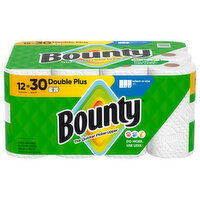 Bounty White 2-Ply Select-A-Size Double Plus Rolls Paper Towels, 12 Each