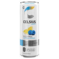 Celsius Live Fit Fizz Free Blue Razz Lemonade Energy Drink, 12 Fluid ounce
