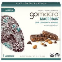 GoMacro Dark Chocolate + Almonds MacroBars, 4 Each