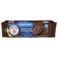 Voortman Bakery Cookies, Zero Sugar, Fudge Brownie Chocolate Chip, 8 Ounce