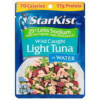 StarKist Tuna, 25% Less Sodium, Light, Wild Caught, 2.6 Ounce