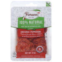 Fiorucci Pepperoni, Uncured, 100% Natural, 6 Ounce