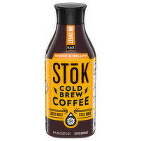 Stok Coffee Beverage, Lighter Roast, Un-Sweet Black, Bright & Mellow, Cold Brew, 48 Fluid ounce