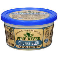 Pine River Cheese Food, Chunky Bleu, Cold Pack, 7 Ounce