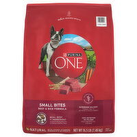 Purina One Dog Food, Beef & Rice Formula, Small Bites, Adult, 16.5 Pound