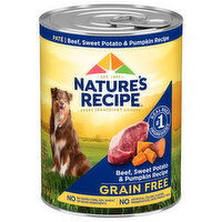Nature's Recipe Grain Free Adult Beef, Sweet Potato & Pumpkin Recipe Dog Food, 13 Ounce