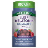 Nature's Truth Sleep Melatonin, 10 mg, Gummies, Delicious Mixed Berry Flavor, 70 Each