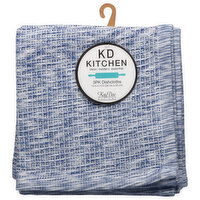 KD Kitchen Dishcloths, True Blue, 3 Pack, 3 Each