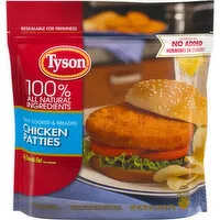 Tyson Fully Cooked Frozen Breaded Chicken Patties, 26 Ounce