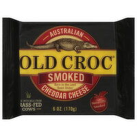 Old Croc Cheese, Cheddar, Smoked, 6 Ounce