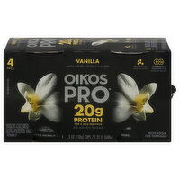 Oikos Pro Yogurt, Vanilla, 4 Pack, 4 Each