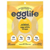 Egglife Egg White Wraps, Original, 6 Each