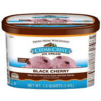 Cedar Crest Black Cherry Ice Cream, 48 Ounce