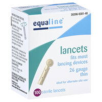 Equaline Lancets, Thin, 26 Gauge, 100 Each