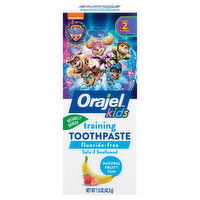 Orajel Kids Toothpaste, Training, Fluoride-Free, Natural Fruity Fun, Paw Patrol the Mighty Movie, Stage 2 (0-3 Years), 1.5 Ounce