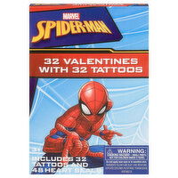 IG Design Group Valentines with Tattoos, Spider-Man, 1 Each