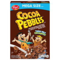 Cocoa Pebbles Cereal, Chocolate Flavored, Mega Size, 27.5 Ounce