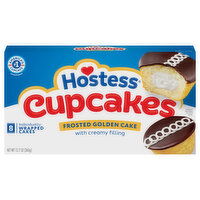 Hostess Cupcakes, with Creamy Filling, Frosted Golden Cake, 8 Each