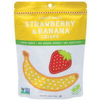 Nature's Turn Crisps, Strawberry & Banana, Freeze-Dried, 1.2 Ounce