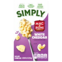 Simply Mac-A-Roni Pasta, with Flavored Sauce, White Cheddar, 8.2 Ounce