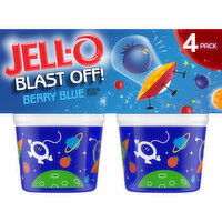 Jell-O Minions Berry Blue Ready-to-Eat Jello Cups Gelatin Snack, 4 Each