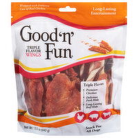 Good 'n' Fun Snack for All Dogs, Triple Flavor Wings, 12 Ounce