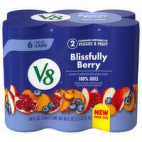 V8 100% Juice, Blissfully Berry, Pack Size, 6 Each