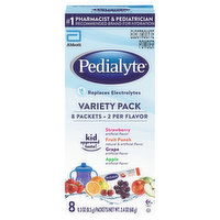 Pedialyte Electrolyte Powder, Variety Pack, 8 Each