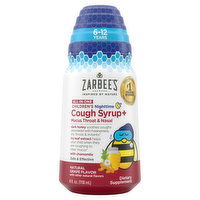 Zarbee's Cough Syrup+, Children's Nighttime, Natural Grape Flavor, 4 Fluid ounce