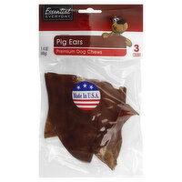 Essential Everyday Dog Chews, Premium, Pig Ears, 3 Each