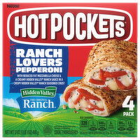 Hot Pockets Sandwich, Ranch Lovers Pepperoni, 4 Each