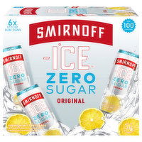 Smirnoff Ice Malt Beverage, Zero Sugar, Original, 6 Each