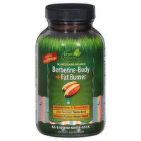 Irwin Naturals Berberine-Body + Fat Burner, Liquid Soft-gels, 55 Each