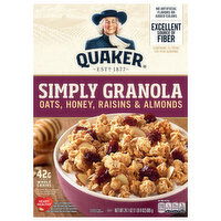 Quaker Simply Oats, Honey, Raisins & Almonds Granola, 24.1 Ounce