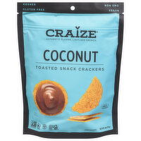 Craize Corn Crackers, Coconut, Toasted Snack, 4 Ounce