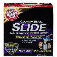 Arm & Hammer Clump & Seal Slide Clumping Litter, Multi-Cat, 14 Pound