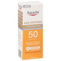 Eucerin Sunscreen Lotion, For Face, Lightweight, Age Defense, Broad Spectrum SPF 50, 2.5 Fluid ounce