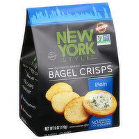 New York Style Bagel Crisps, Plain, 6 Ounce