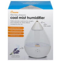Crane Humidifier, Cool Mist, Filter Free, Ultrasonic, 1 Each