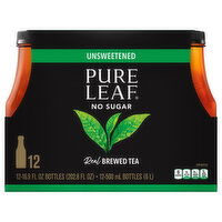 Pure Leaf Brewed Tea, Real, Unsweetened, 12 Each