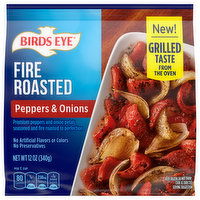 Birds Eye Peppers & Onions, Fire Roasted, 12 Ounce