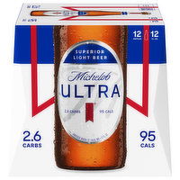 Michelob Ultra Beer, Superior Light, 12 Each