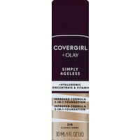 CoverGirl + Olay Simply Ageless Liquid Foundation, 3-in-1, Classic Ivory 210, 1 Ounce