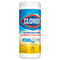 Clorox Crisp Lemon Disinfecting Wipes, 35 Each