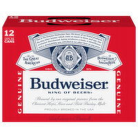 Budweiser Beer, Lager, 12 Each