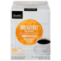 Essential Everyday Single Serve Pods 100% Arabica Light Roast Breakfast Blend Coffee, 36 Each